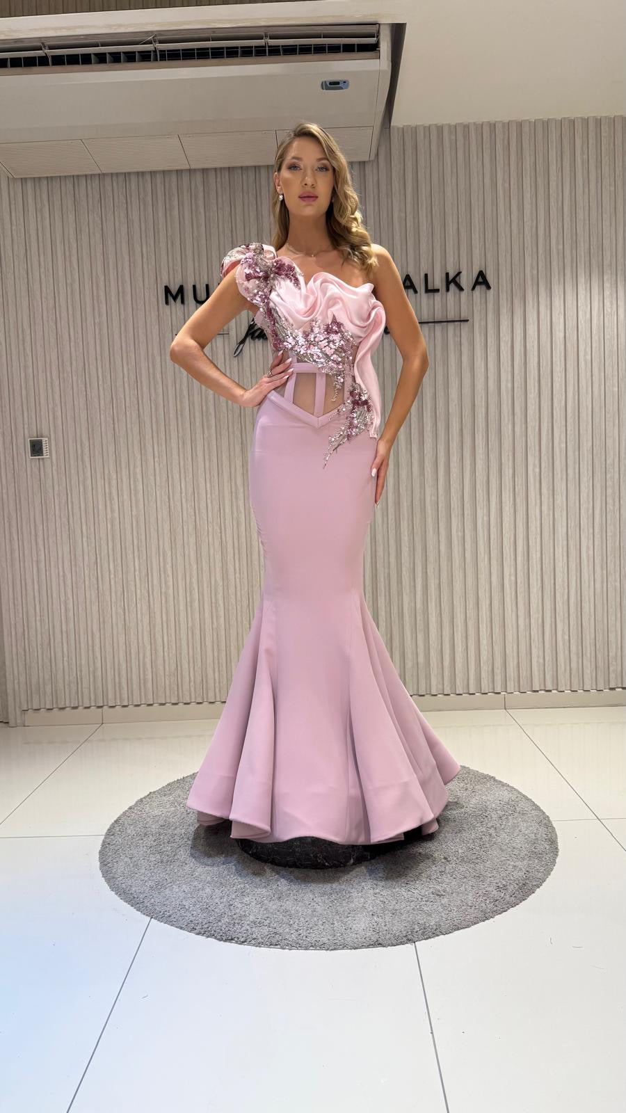 Elegant dress from the haute couture collection, with an exclusive design.