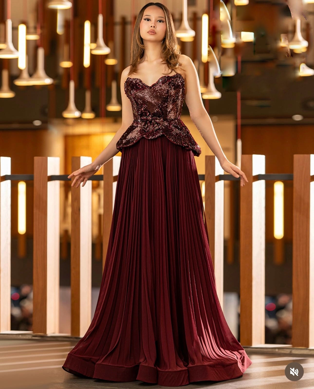 Elegant dress from the haute couture collection, exclusive design.