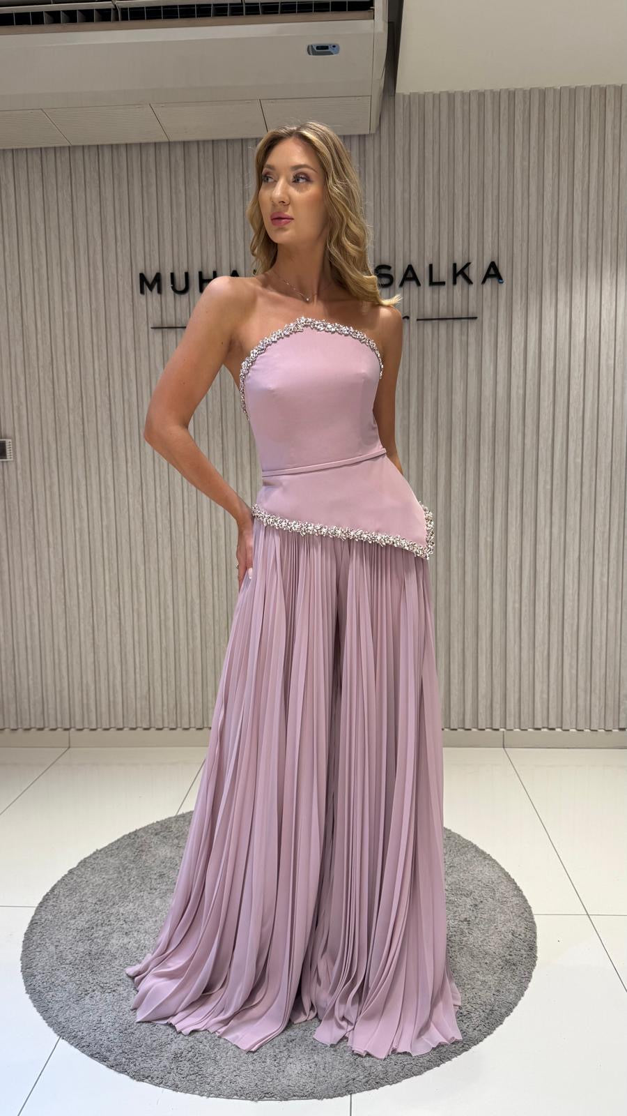 Elegant dress from the haute couture collection, exclusive design.