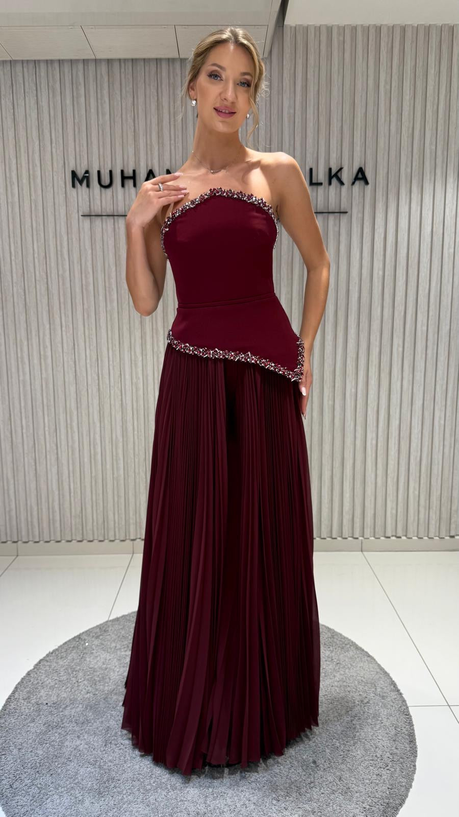 Elegant dress from the haute couture collection, exclusive design.