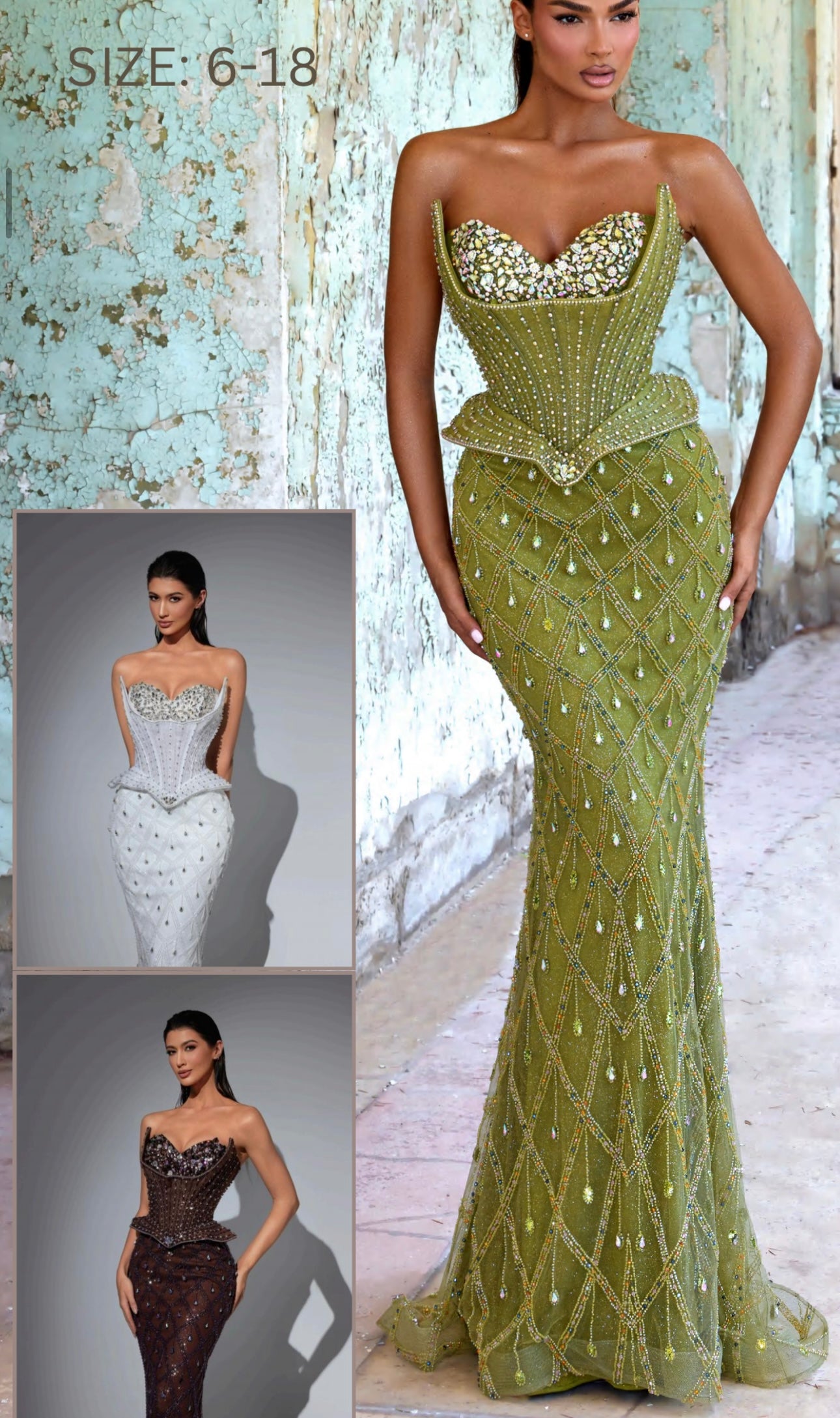Luxury Party Dress Embellished with Stones