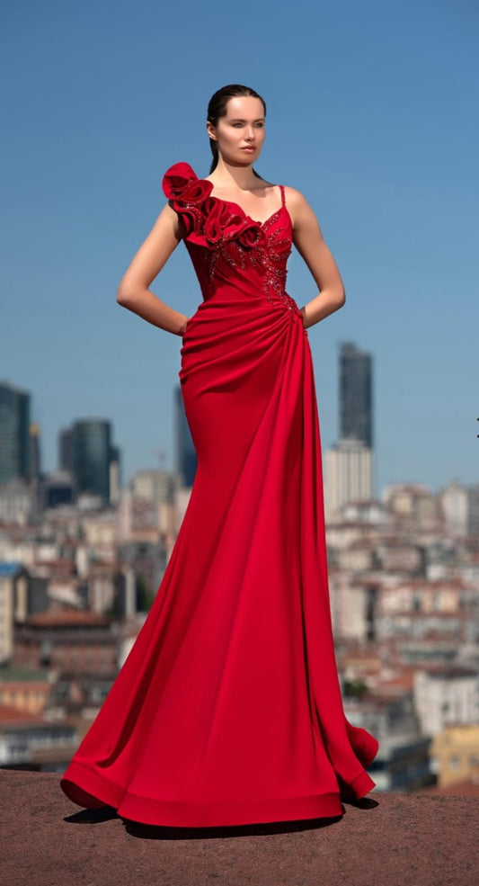 Elegant dress from the haute couture collection, exclusive design.