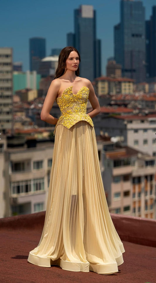 Elegant dress from the haute couture collection, exclusive design.