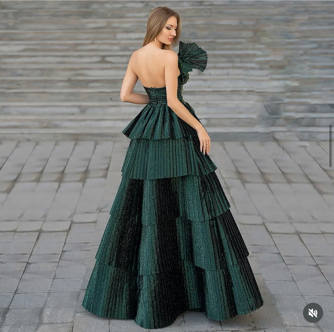 Elegant dress from the haute couture collection, exclusive design.
