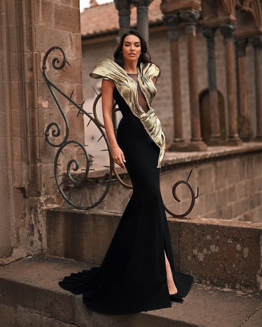 Elegant dress from the Haute Couture collection, exclusive design.