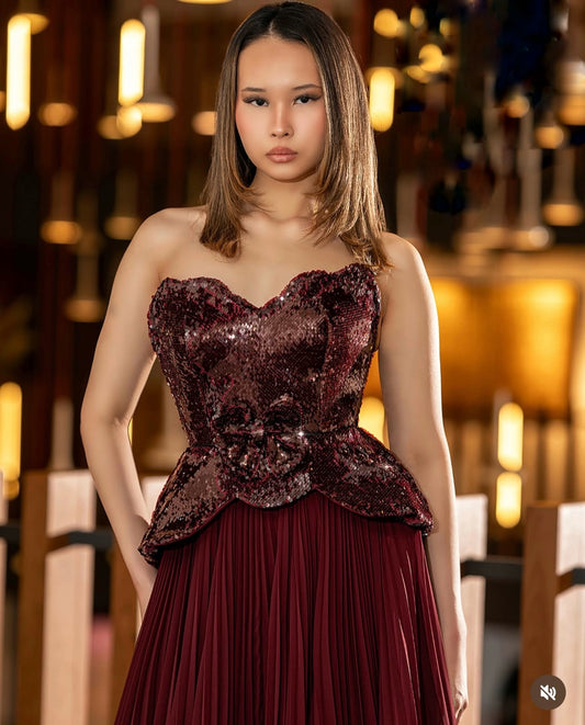 Elegant dress from the haute couture collection, exclusive design.