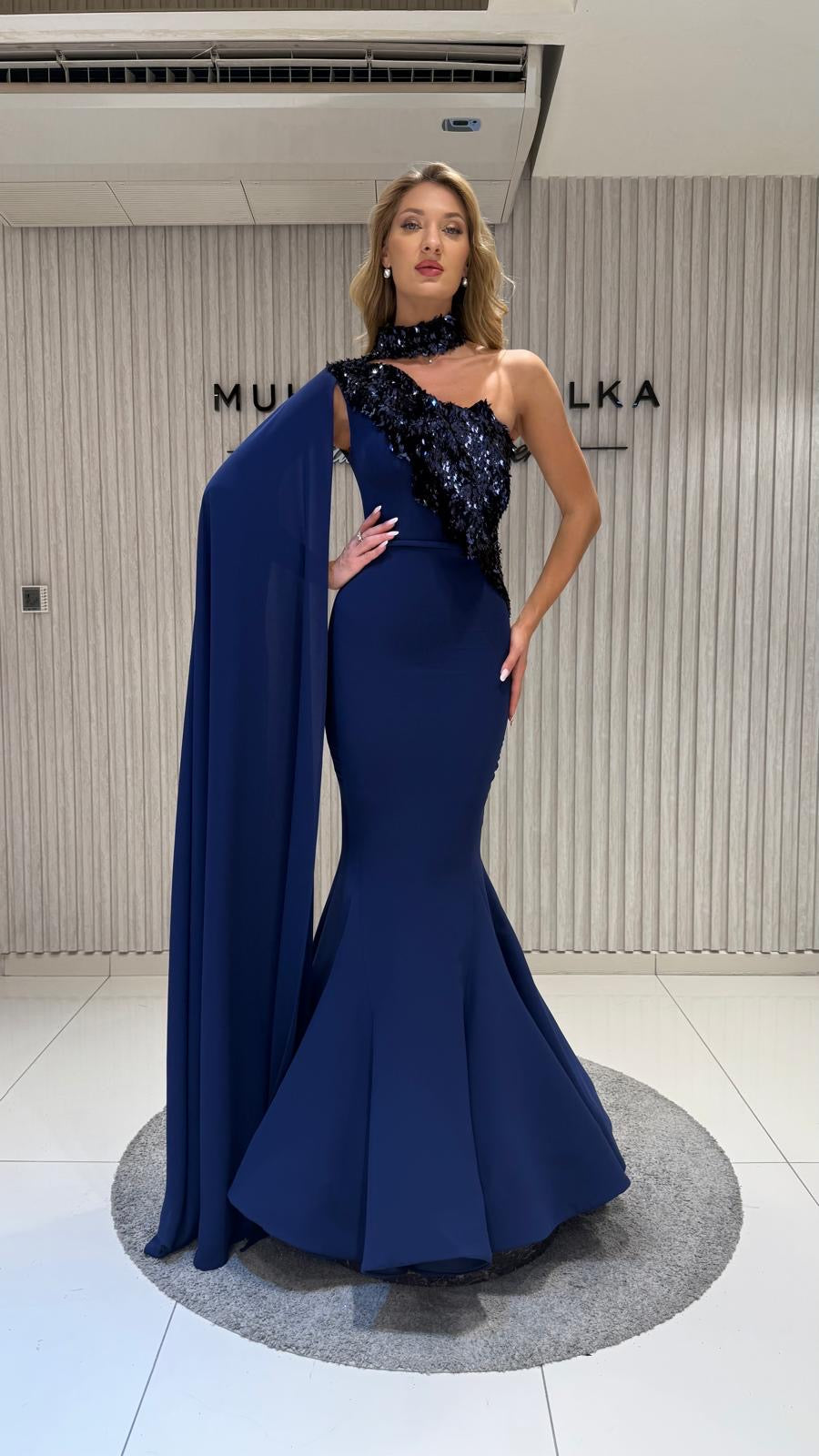 Elegant dress from the Haute Couture collection, exclusive design.