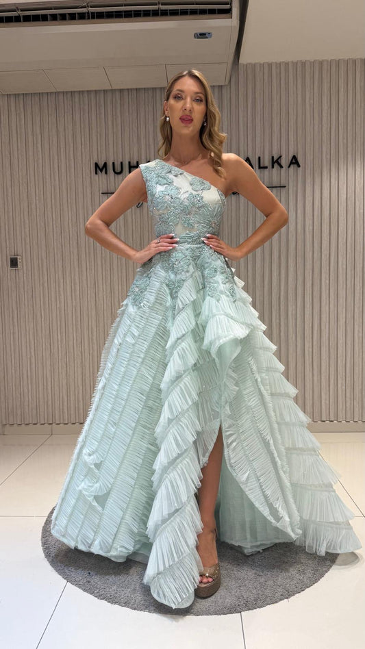 Elegant dress from the haute couture collection, exclusive design.