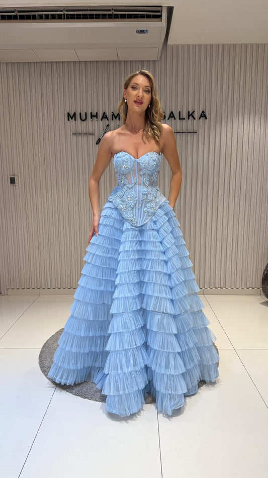 Elegant dress from the haute couture collection, exclusive design.