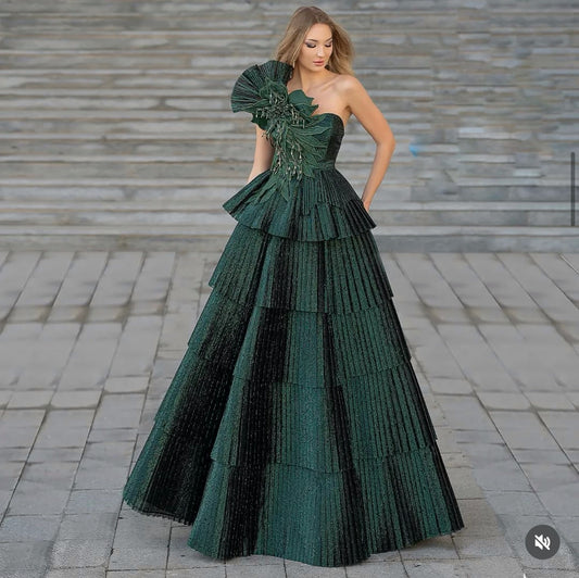 Elegant dress from the haute couture collection, exclusive design.