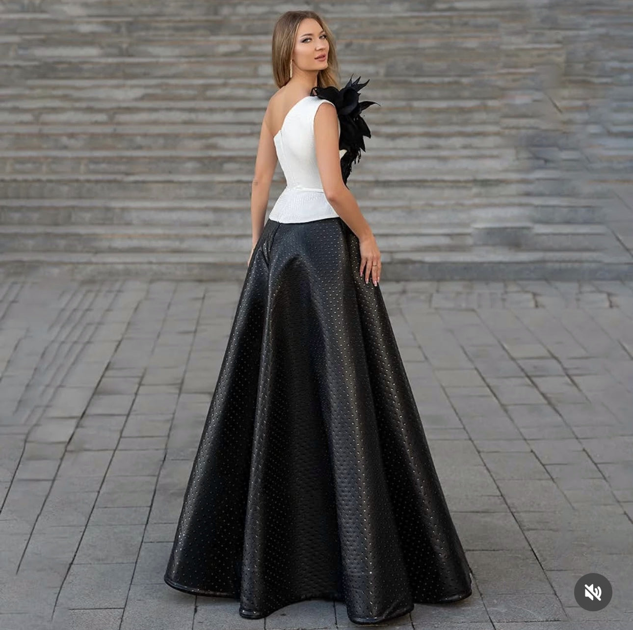 Elegant dress from the haute couture collection, exclusive design.